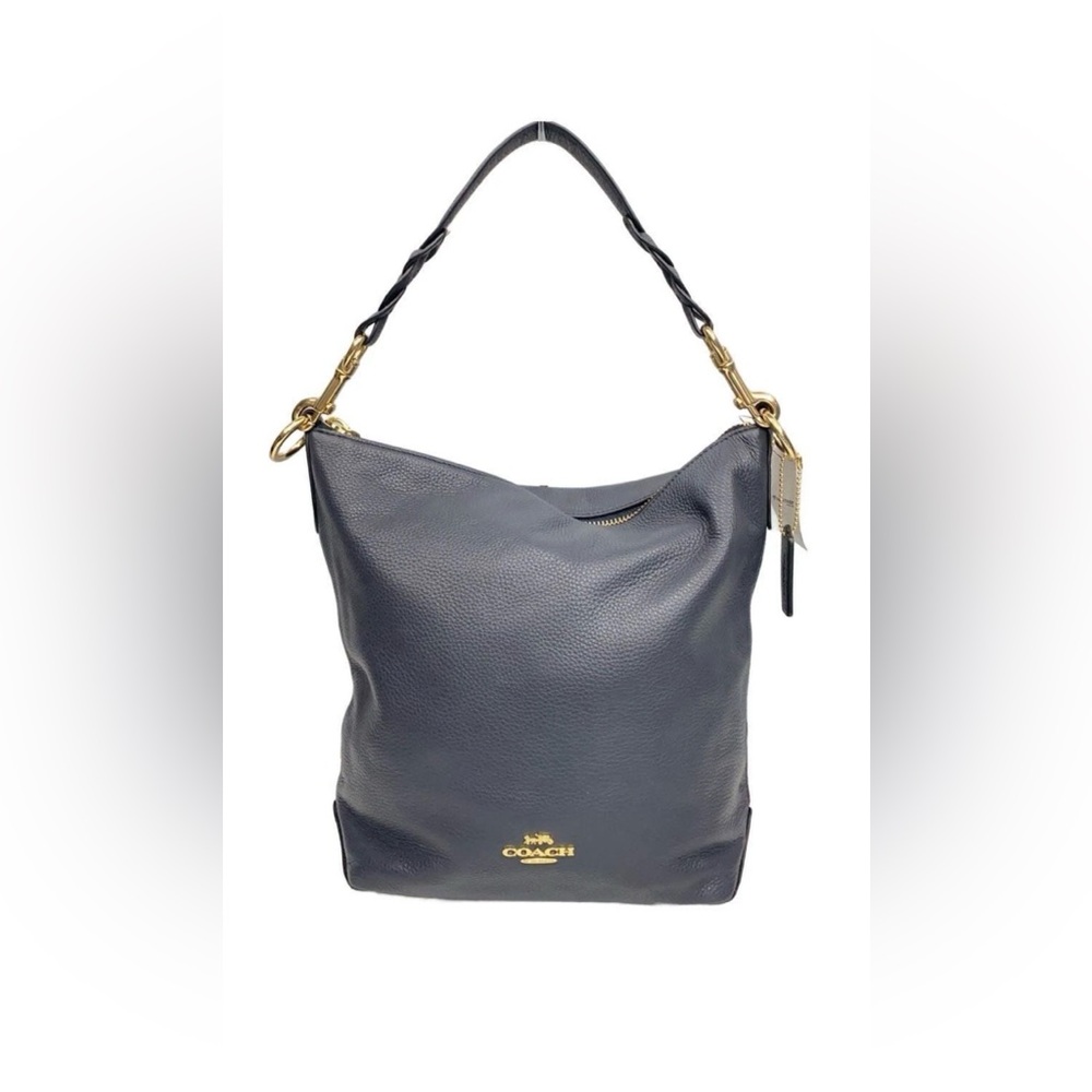 Coach Black Leather Hobo Bag
